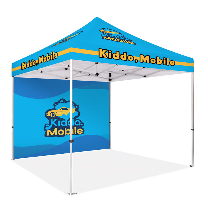 Custom Printed Canopy Tent with Back Wall - Durable & Weather-Resistant for Events, Tradeshows, and Outdoor Use