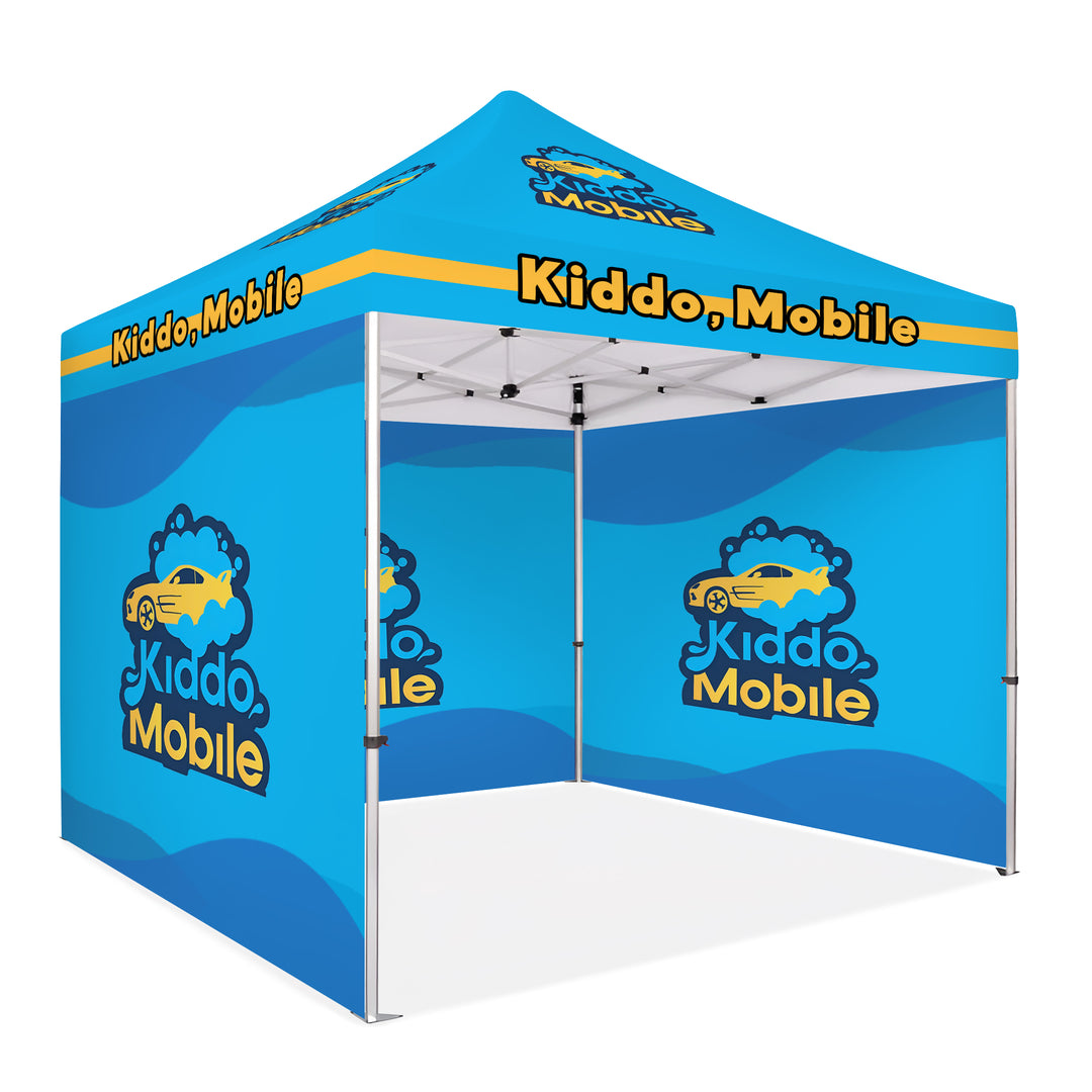 Custom Printed Canopy Tent with Three Back Walls - Ultimate Event Shelter for Maximum Coverage and Brand Visibility