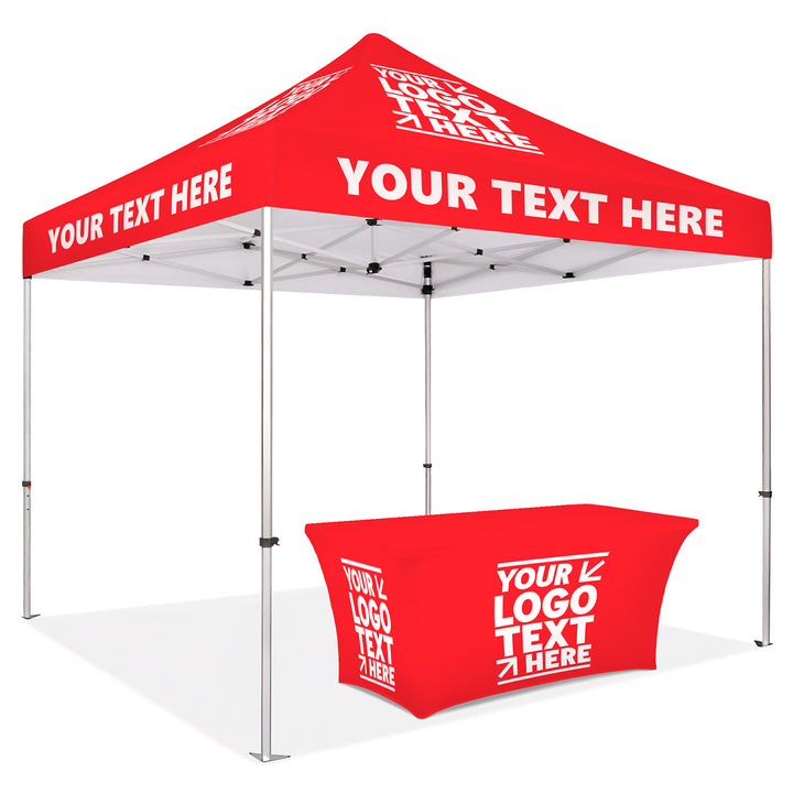 Custom Printed Canopy Tent with Table Cover - Complete Event Package for Tradeshows, Markets, and Outdoor Promotions