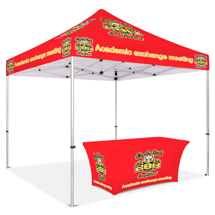 Custom Printed Canopy Tent with Table Cover - Complete Event Package for Tradeshows, Markets, and Outdoor Promotions