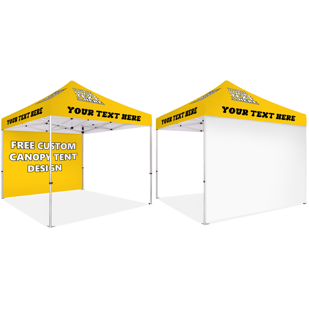 Custom Printed Canopy Tent with Back Wall - Durable & Weather-Resistant for Events, Tradeshows, and Outdoor Use