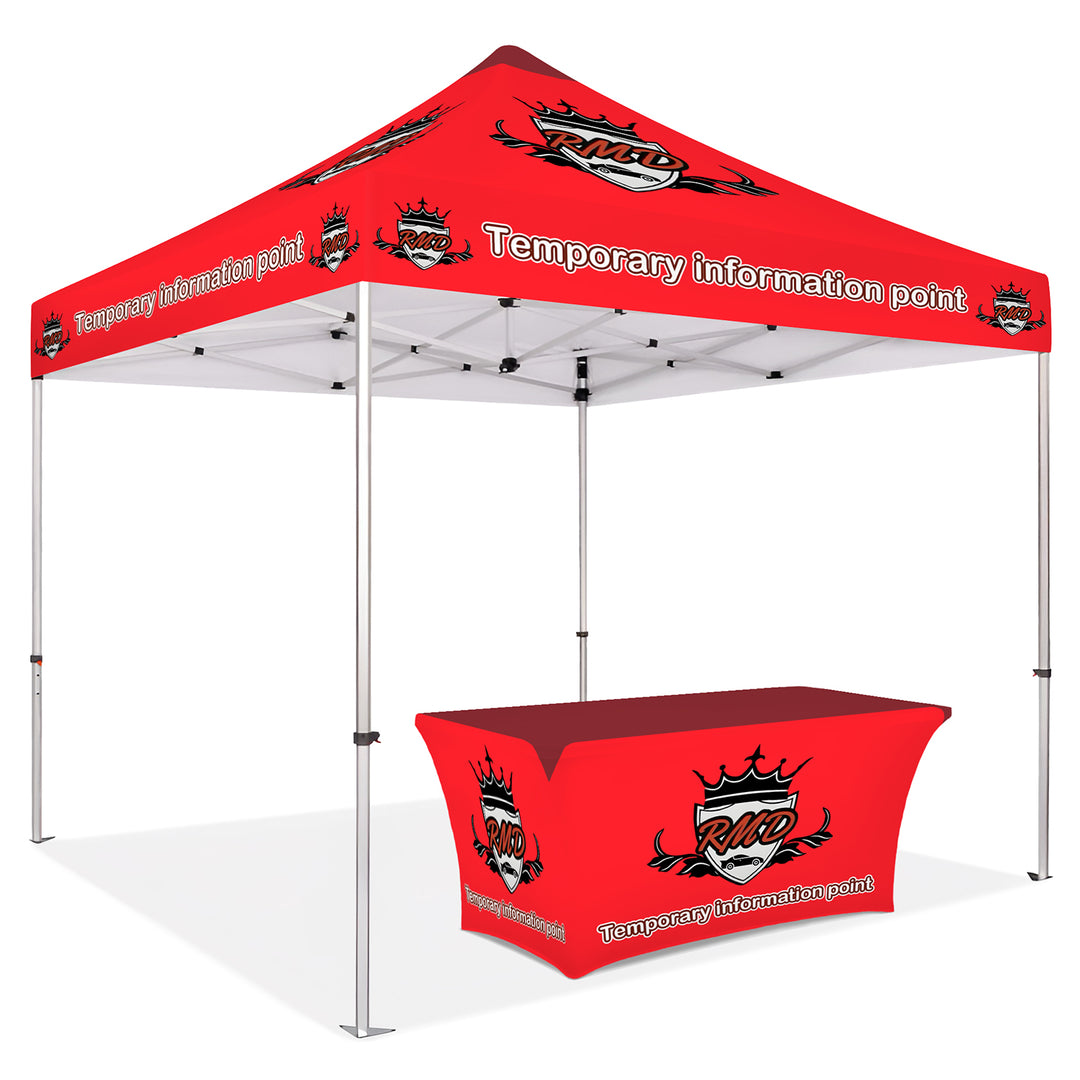 Custom Printed Canopy Tent with Table Cover - Complete Event Package for Tradeshows, Markets, and Outdoor Promotions