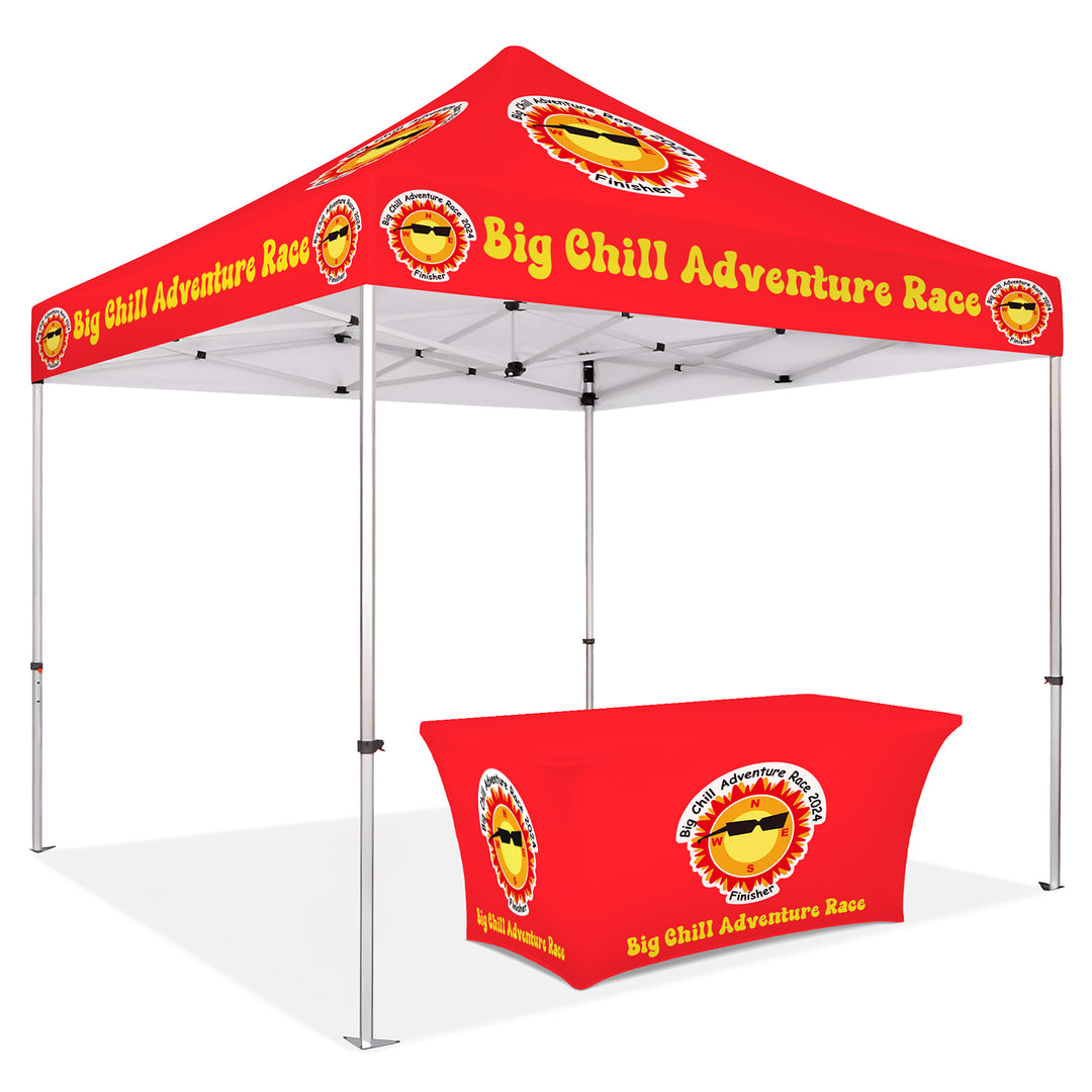 Custom Printed Canopy Tent with Table Cover - Complete Event Package for Tradeshows, Markets, and Outdoor Promotions