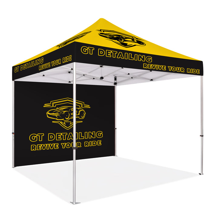 Custom Printed Canopy Tent with Back Wall - Durable & Weather-Resistant for Events, Tradeshows, and Outdoor Use