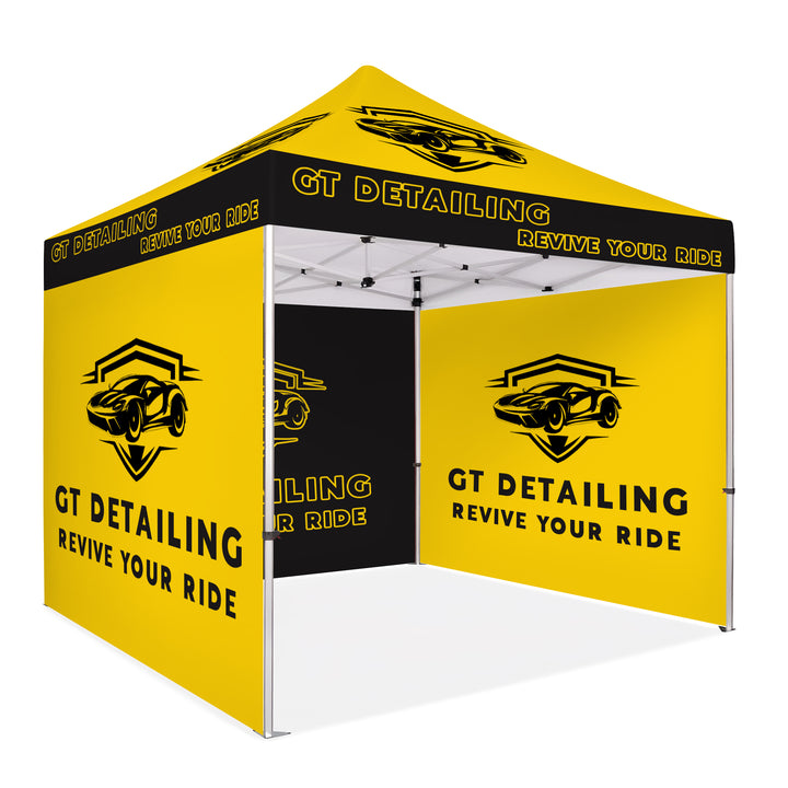 Custom Printed Canopy Tent with Three Back Walls - Ultimate Event Shelter for Maximum Coverage and Brand Visibility