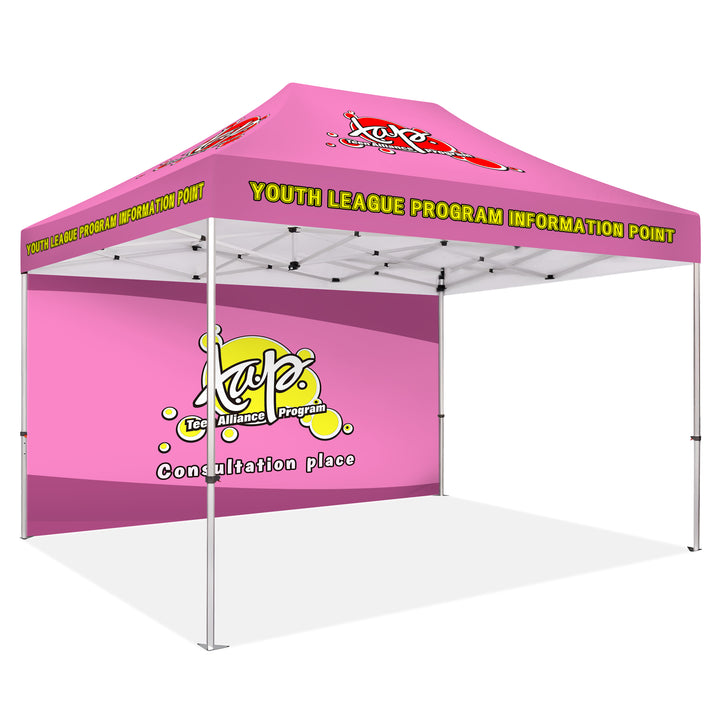 Custom Printed Canopy Tent with Back Wall - Durable & Weather-Resistant for Events, Tradeshows, and Outdoor Use