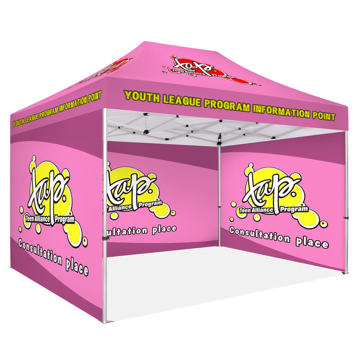 Custom Printed Canopy Tent with Three Back Walls - Ultimate Event Shelter for Maximum Coverage and Brand Visibility