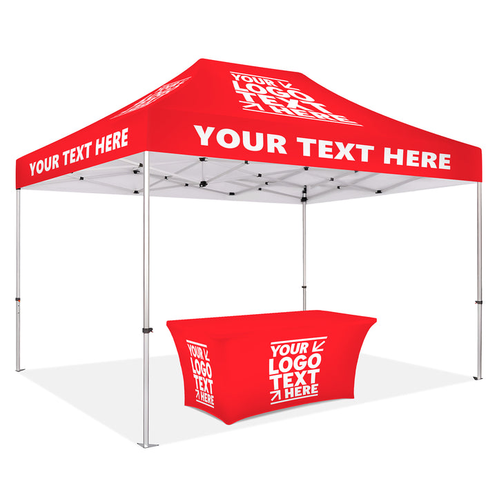 Custom Printed Canopy Tent with Table Cover - Complete Event Package for Tradeshows, Markets, and Outdoor Promotions